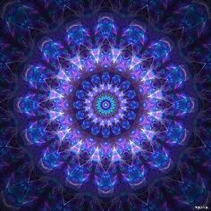 an abstract blue and purple flower design