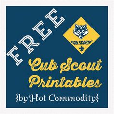 the free cub scout printables are available for purchase