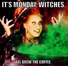 Crazy Coffee Lady, Happy Halloween Gif, Happy Halloween Pictures, Witch Coffee, Coffee Meme, Witch Quotes, Halloween Memes