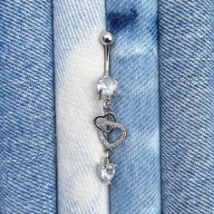 Super cute y2k 2000s silver diamond rhinestone dangling diamond heart belly piercing ring bar.  Surgical steel  FREE STANDARD UK SHIPPING Belly Piercing 2000s, Belly Ring Aesthetic Y2k, Belly Pericing Y2k, Valentine's Day Silver Heart Belly Rings, Cheap Nickel-free Dangle Belly Rings, Y2k 2000s, Bellybutton Piercings, Belly Piercing Ring, Belly Bars