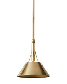 an antique brass finish pendant light fixture