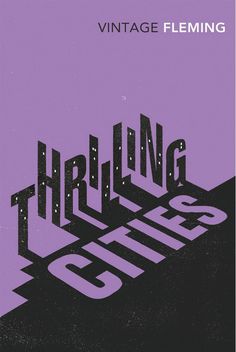 the cover of vintage fleming's third album, thrillies cityscape is shown in black and purple