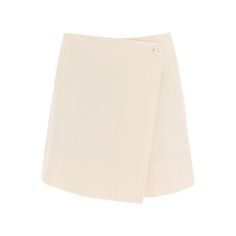 Mini A-Line Wrap Skirt By Malene Birger Crafted In Pure Virgin Wool Flannel. It Features Single-Button Fastening, Side Welt Pockets And Raw-Cut Slightly Fringed Hem. Finished With Inner Lining. The Model Is 177 Cm Tall And Wears A Size Eu 36Material: 100% WvMade In: BulgariaColor: WhiteCollection: Fall - Winter 2022Q71106003 Asymmetrical Skirt With Button Closure For Work, Asymmetrical Skirt With Buttons For Workwear, Elegant Asymmetrical Skirt With Buttons, Mini Skirt With Side Buttons For Work, Elegant Asymmetrical Skirt With Button Closure, Workwear Mini Skirt With Side Buttons, Chic Asymmetrical Skirt With Buttons, Beige Asymmetrical Mini Skirt For Workwear, Chic Asymmetrical Skirt Bottoms With Buttons