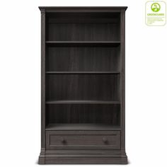 an open bookcase with two drawers on the bottom and one drawer in the middle