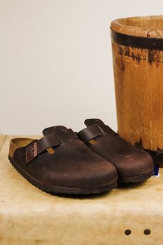 Boston Soft Footbed, Leather Looks, Eva Sole, Metal Pins, Nubuck Leather, Fleece Hoodie, Gifts For Wife, Birkenstock, Clogs