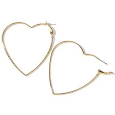 Timeless Heart Hoop Earrings - Mandala Jane Gold Heart-shaped Nickel-free Hoop Earrings, Metal Hoop Heart Earrings For Gifts, Gold Open Heart Nickel-free Earrings, Gold Open Heart Nickel Free Earrings, Nickel-free Gold Open Heart Earrings, Gold Nickel-free Open Heart Earrings, Gold Metal Hoop Earrings For Valentine's Day, Gold Open Heart Hoop Earrings For Gift, Gold Hypoallergenic Heart Hoop Earrings