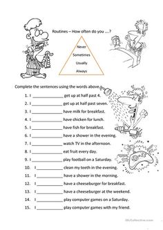 a worksheet with words and pictures to describe