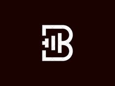 the letter b is made up of two intersecting lines and has been placed on top of each other