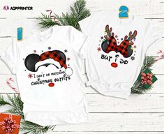 The Disney Christmas Couples T-Shirt is the perfect garment to spread holiday cheer and celebrate the most magical time of the year. Designed for couples, this t-shirt set showcases beloved Disney characters in festive Christmas attire, allowing you and your partner to showcase your love for each other and your shared love for Disney. Each t-shirt is made from high-quality, soft, and breathable cotton fabric, ensuring maximum comfort all day long. The shirts are expertly crafted with attenti... Christmas Disney Vacation Shirts, Aaron Martinez, Tshirt 2023, 2023 Vacation, Disney Christmas Shirts, Christmas Couples, Christmas Attire, Disney 2024, Disney Nerd