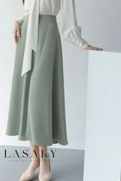 Lasaky - Premium Womens High-Waisted A-Line Long Skirt with Wrinkle-Resistant Draping Wearing Color, Anime Dress, Skirt Skirt, Color Fabric, Types Of Skirts, A Line Skirt, Anti Wrinkle, Skirt Length, Long Skirt