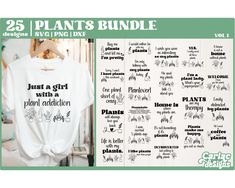 the 25 plants bundle includes t - shirts and other items