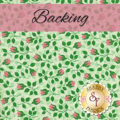 a book cover with pink flowers and green leaves on it, the title reads backing