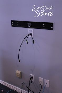 some wires are plugged into the wall