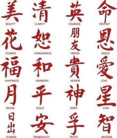 an image of chinese calligraphy written in different languages and characters, all with the same language