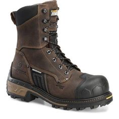 Carolina Men' Maximus 2.0 8" Comp Toe WP Logger Work Boot Brown CA2560 – Overlook Boots Luxury Work Boots With Reinforced Toe, Luxury Rugged Work Boots, Winter Work Boots With Steel Toe For Safety, Winter Steel Toe Safety Work Boots, Rugged Sturdy Work Boots For Winter, Sturdy Waterproof Lace-up Boots For Outdoor, Rugged Impact Resistant Work Boots For Winter, Rugged Winter Work Boots With Impact Resistance, Winter Impact Resistant Work Boots For Outdoor Work