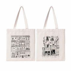 PRICES MAY VARY. Canvas,Cotton Imported 【Material】: This cute tote bag is made of high-quality cotton canvas, which is lightweight, durable, reusable, and portable. 【Large Capacity 】: This reusable grocery bag size : 15" Lx13" W, handle length: 10"L, which has large storage capacity for your daily necessities, such as laptop, iPad, mobile phone, books, magazine, keys, charger, water bottle, pencil, umbrella, wallet, makeup and sunglasses. 【Trendy Design】: Unique different patterns on front and b Simple Tote Bag Design, Tote Bags Aesthetic, Vintage Canvas Bags, Bag Painting, Aesthetic Canvas, Canvas Bag Design, Tote Bag Aesthetic, Phone Books, Simple Tote