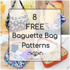 8 free baguette bag patterns to sew