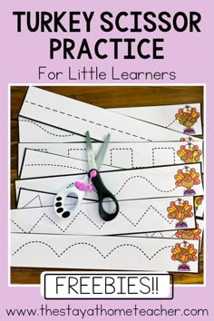 turkey scissors practice for little learners