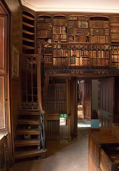 an old library filled with lots of books