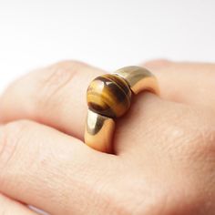 Tiger eye ring ,unique stone ring,Unique silver Ring,  gold ring, gold ring, Geometric jewelry, urba Modern Gold Stackable Gemstone Rings, Modern Gold Crystal Ring With Gemstone, Modern Gold Stackable Rings With Gemstones, Modern Stackable Gold Rings With Gemstones, Modernist Open Dome Ring As Gift, Modern Yellow Gold Rings With Gemstone, Modern Dome Ring With Gemstone, Modern Yellow Gold Ring With Gemstone, Modernist Gold Jewelry With Gemstones