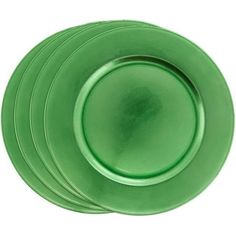 four green plates stacked on top of each other