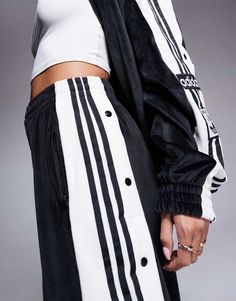 Trousers & Leggings by adidas Originals Off-duty mood Inner drawstring waistband Functional pockets adidas branding Pres-stud side panels Wide leg Adidas Branding, Formal Dress Shops, Track Pant, Dress Bra, Wide Jeans, Plus Size Skirts, Swimwear Sale, Maxi Dress Trend, Plus Size Jeans