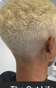 Pixie Haircut With Shaved Sides And Back, Tapered Haircut Women, Blonde Natural Short Hair Black Women, Women With Fades, Low Blonde Haircut Black Women, Blonde Fade Black Women, Anita Baker Haircut Styles, Faded Pixie Haircut, Taper Fade Haircut Women