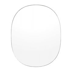 an oval shaped mirror on a white background