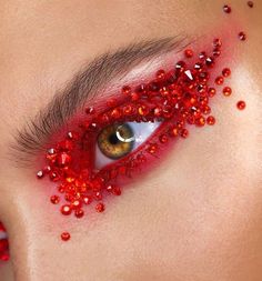 Rhinestone Makeup, Make Up Looks, Glitter Makeup