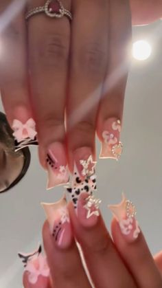 Colourful Acrylic Nails, Brown Acrylic Nails, Gold Acrylic Nails, Junk Nails, Natural Acrylic Nails, Girly Acrylic Nails, Short Square Acrylic Nails, Really Cute Nails, Nail Sets