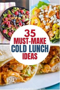 the top five must make cold lunch ideas