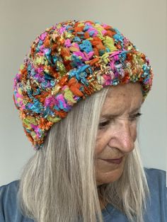 Multicolor rainbow hat, crochet hat, winter accessories, original crochet hat, one of a kind hat, unique hat, happy hat Winter Crochet Hat, Crochet Hat Winter, Head Crochet, Ponytail Hat Crochet, Rainbow Hat, Womens Gifts, Rainbow Hats, Winter Accessories Fashion, Happy Hat