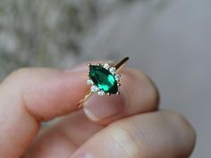 Marquise Emerald Ring Solid 14K Gold Emerald Ring Emerald | Etsy Marquise Rings, Emerald Anniversary, Gold Emerald Ring, Gold Items, Emerald Wedding Rings, Green Emerald Ring, Emerald Ring Gold, Minimalist Engagement Ring, Promise Ring Gift