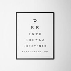 an eye chart is displayed on the wall