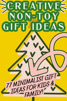 a christmas tree with the words creative non - toy gift ideas on it