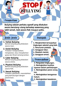 Poster tentang bullying Isi poster    • Pengertian bullying   • Jenis-jenis bullying   • Dampak bullying   • Pencegahan/solusi #poster #bullying #stopbullying #blue #salwaaaiz Poster Tentang Bully, Stop Bully Poster, Poster Bully, Stop Bully, Bully Poster, Stop Bulling, Graphic Design Careers, School Study Tips, Education Poster