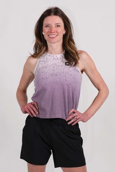 Updated Arm Hole Fit: Orange/Green Woodland Splash, Beige Passions, Purple LoamOur High Country Crop Top is perfect for every activity from daily errands, hiking in the mountains, or hanging at the beach. Created with Recycled VersaTek™, this crop top is moisture-wicking, breathable, and soft. Discontinued Styles: HERE Breathable Summer Activewear For Hiking, Summer Stretch Tops For Outdoor, Stretch Top For Summer Outdoor Activities, Summer Moisture-wicking Tops, Stretch Tops For Outdoor Activities In Summer, Summer Athleisure Tops For Outdoor Activities, Breathable Tops For Summer Outdoor Activities, Stretch Tops For Summer Outdoor Activities, Sporty Tops For Summer Outdoor Activities