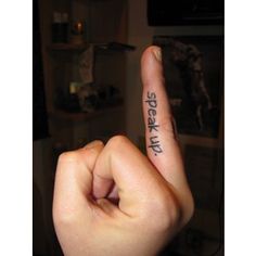 a person's finger with the word stay strong written on it in black ink