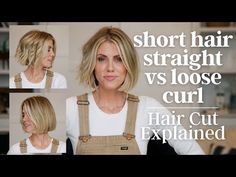 How To Style Wavy Straight Hair, Short Bob Styling Tutorials, Curl With Flat Iron Short Hair, How To Curl Thinning Hair, Curling A Short Bob Tutorials, Style Bob Haircut Tutorials, Short Lob Haircut For Fine Hair, Summer Bob Hairstyles 2023, Short Hair Summer 2023