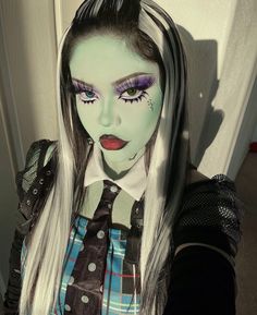 Frankenstein Makeup, Monster High Cosplay, Monster Makeup, Creepy Halloween Makeup, Hot Halloween Outfits