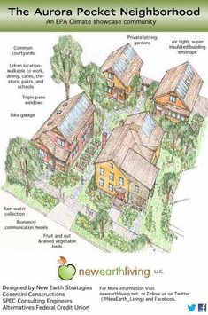 the aurora pocket neighborhood is shown in this graphic