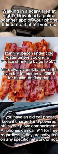 Life Hacks Every Girl Should Know, Bacon In The Oven, Hacks Every Girl Should Know, Iphone Tips, 1000 Life Hacks, Retro Gadgets, Save Your Life, Iphone Hacks, Simple Life Hacks