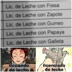 an image of some anime characters in spanish