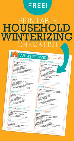 the free printable household winterizing checklist