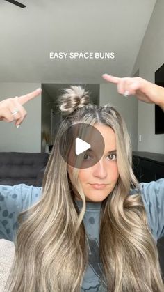 29K likes, 63 comments - alexamcmanaman on May 25, 2024: "Easy space buns ⭐️⭐️ • • • • • • • #easyhairstyles #hairhacks #spacebuns #memorialday #cutehairstyles". Half Up Half Down Hair Easy Festival, Step By Step Space Buns, Space Bins Long Hair, Alien Space Buns Hairstyles, Double Space Buns Half Up, Two Top Buns Half Up, Summer Space Buns, How To Do Half Up Space Buns, Half Updo Space Buns