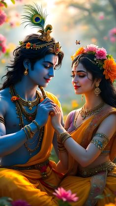 Krishna Radhe Image, Radha Photo, Leaf Dance, Photos Of Lord Krishna, Goddess Radha, Painting God, Radhe Shyam, Indian Illustration, Android Wallpaper Art