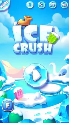 the ice crush game is shown in this screenshot