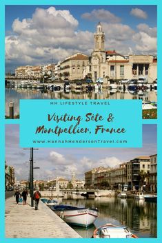 the harbor with boats in it and people walking on the dock next to it text reads visiting site & murpplelle, france