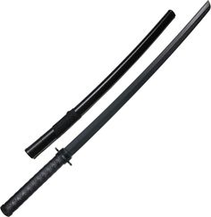 Polypropylene Practice Stick Katana Style (38.5") with Black Saya Scabbard Kendo, Art Practice, Art Techniques, Black Fashion