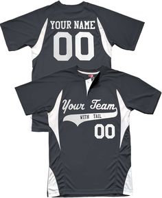 Get ready for some serious style on the field with this 2 Button Contrast Collar Custom Baseball Jersey in seven bold color options - red, royal, navy, black, graphite, dark green, and white. Made even cooler with personalized team names, player names, and numbers, this jersey is the perfect addition to your team's uniform. Show off your playful side and stand out from the rest! Customized with your Team Name, Player Name and Number1. Front Name: 2. Name in Tail:3. Back Name: 4. Front & Back Num Baseball Socks, Football Pants, Personalized Jersey, Uniform Pants, Custom Baseball Jersey, Soccer Shorts, Custom Basketball, Baseball Pants, Custom Football